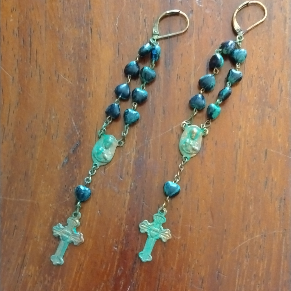 Rosary earrings